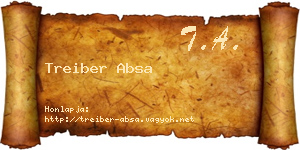 Treiber Absa névjegykártya
